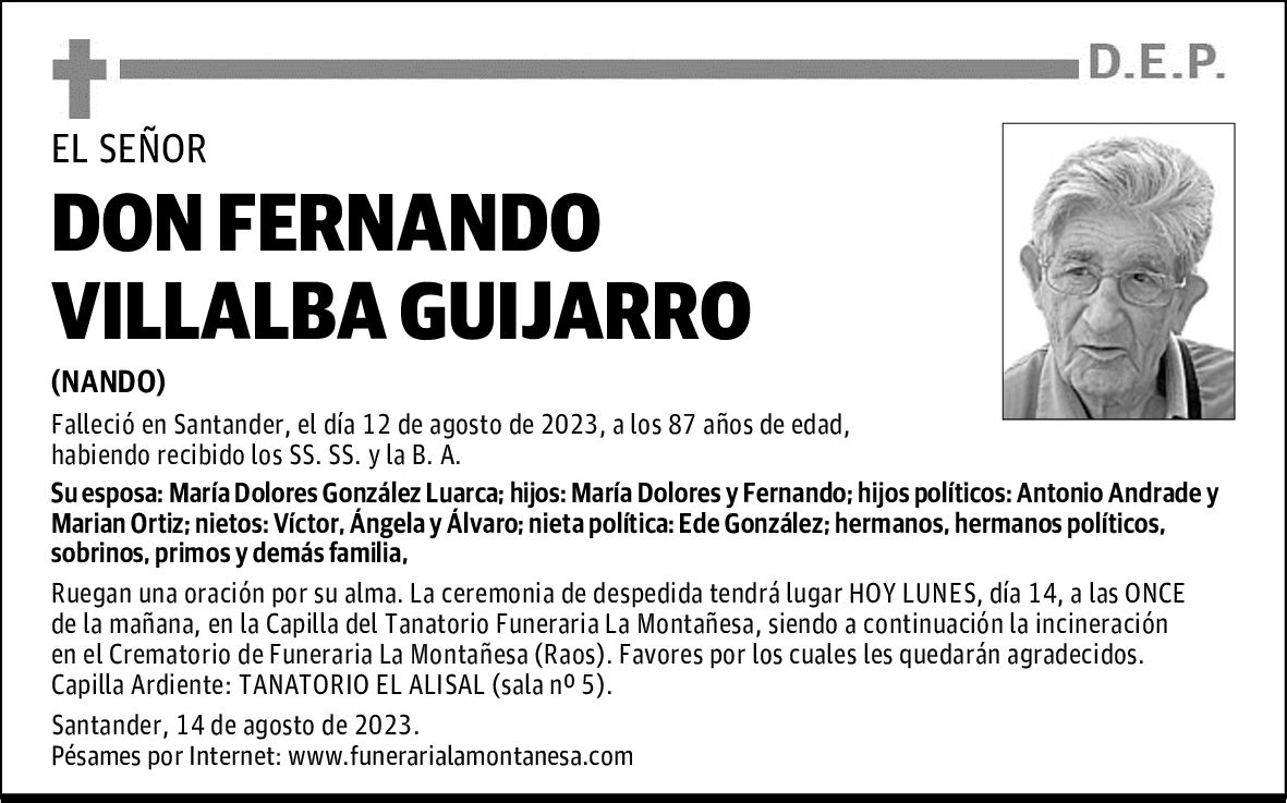 DON FERNANDO VILLALBA GUIJARRO