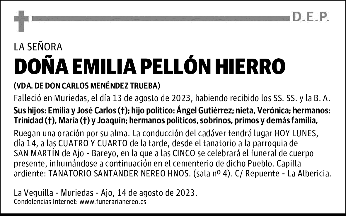 DOÑA EMILIA PELLÓN HIERRO