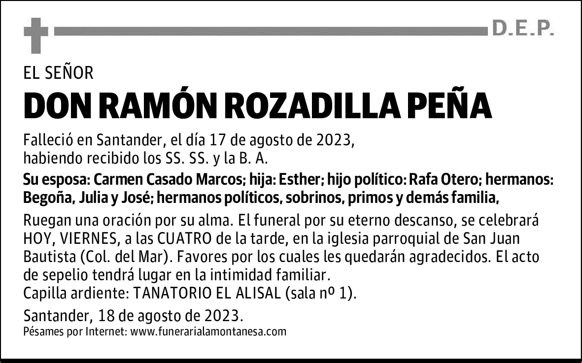 DON RAMÓN ROZADILLA PEÑA