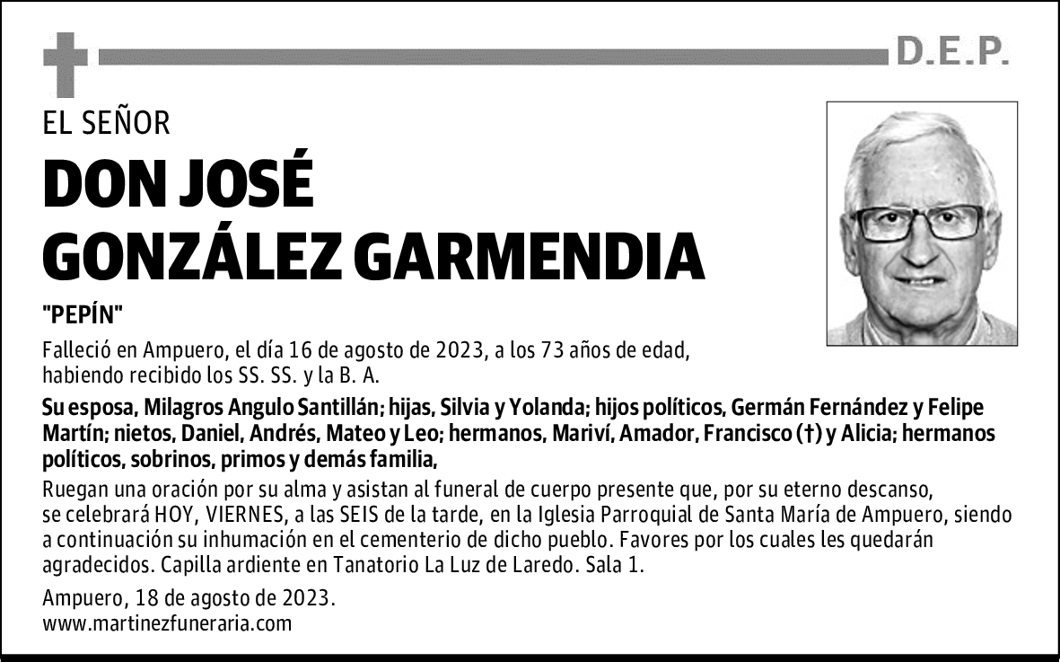 DON JOSÉ GONZÁLEZ GARMENDIA
