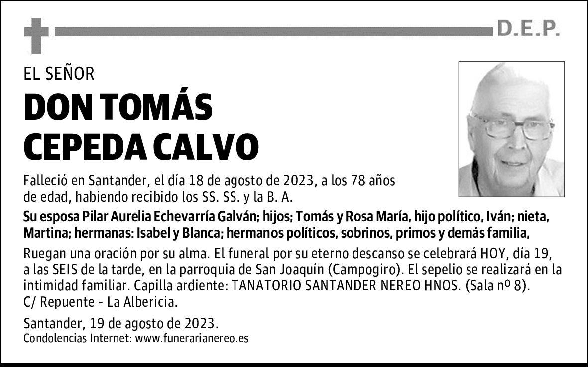 DON TOMÁS CEPEDA CALVO