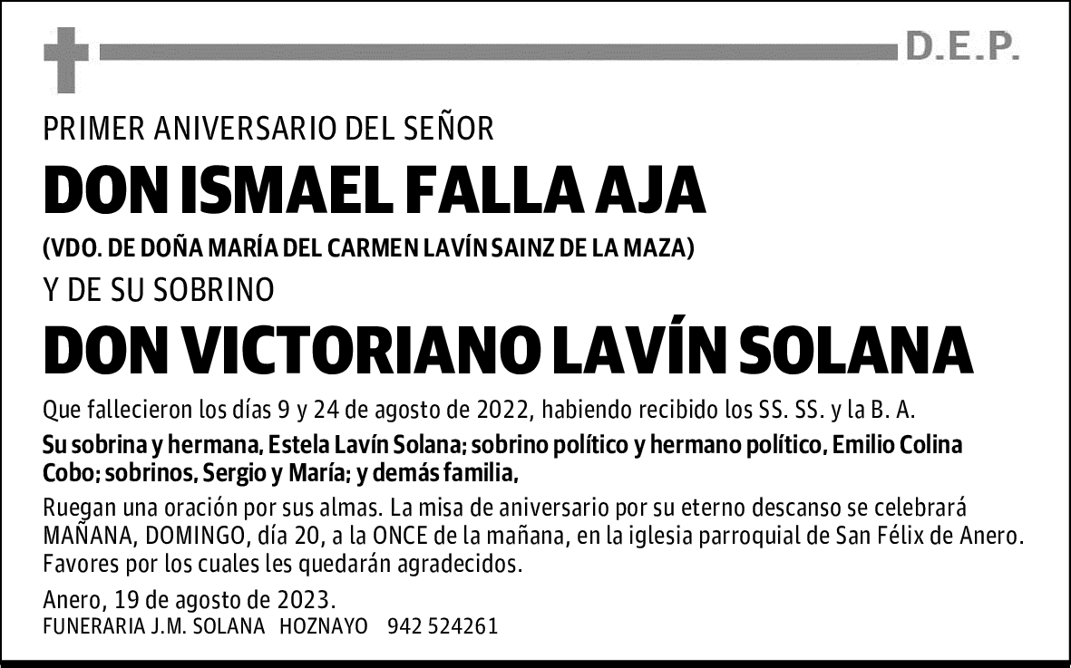 DON ISMAEL FALLA AJA