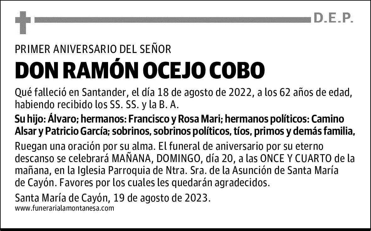 DON RAMÓN OCEJO COBO