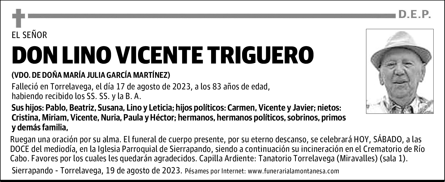 DON LINO VICENTE TRIGUERO