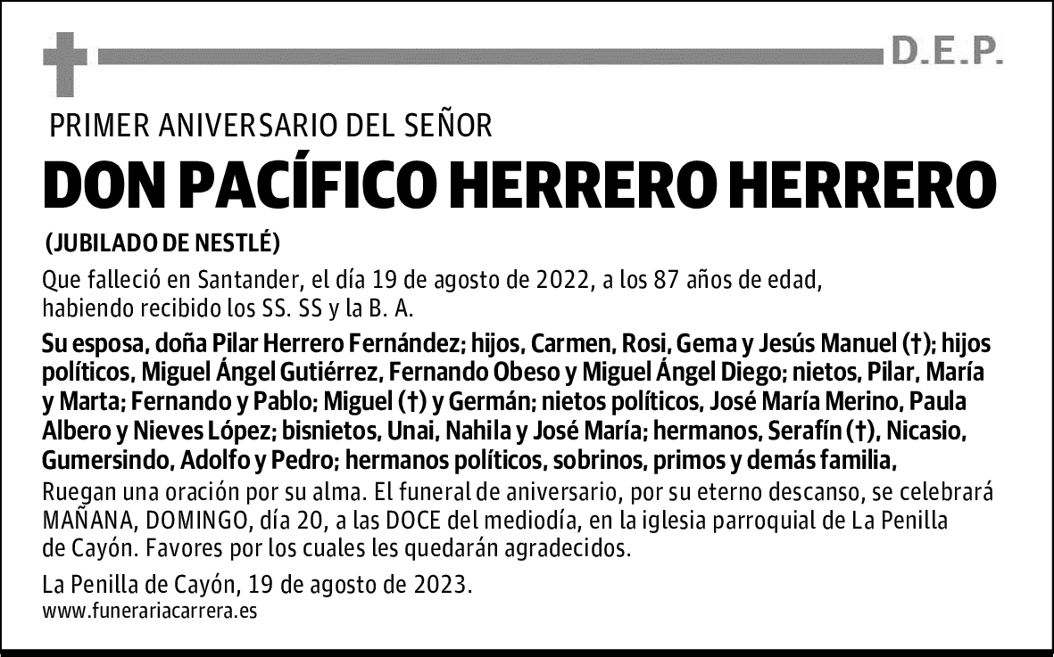 DON PACÍFICO HERRERO HERRERO