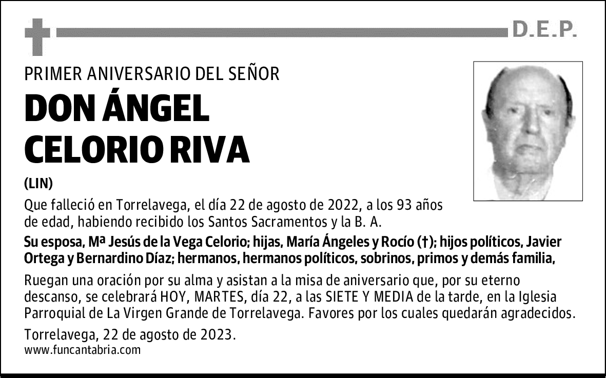 DON ÁNGEL CELORIO RIVA