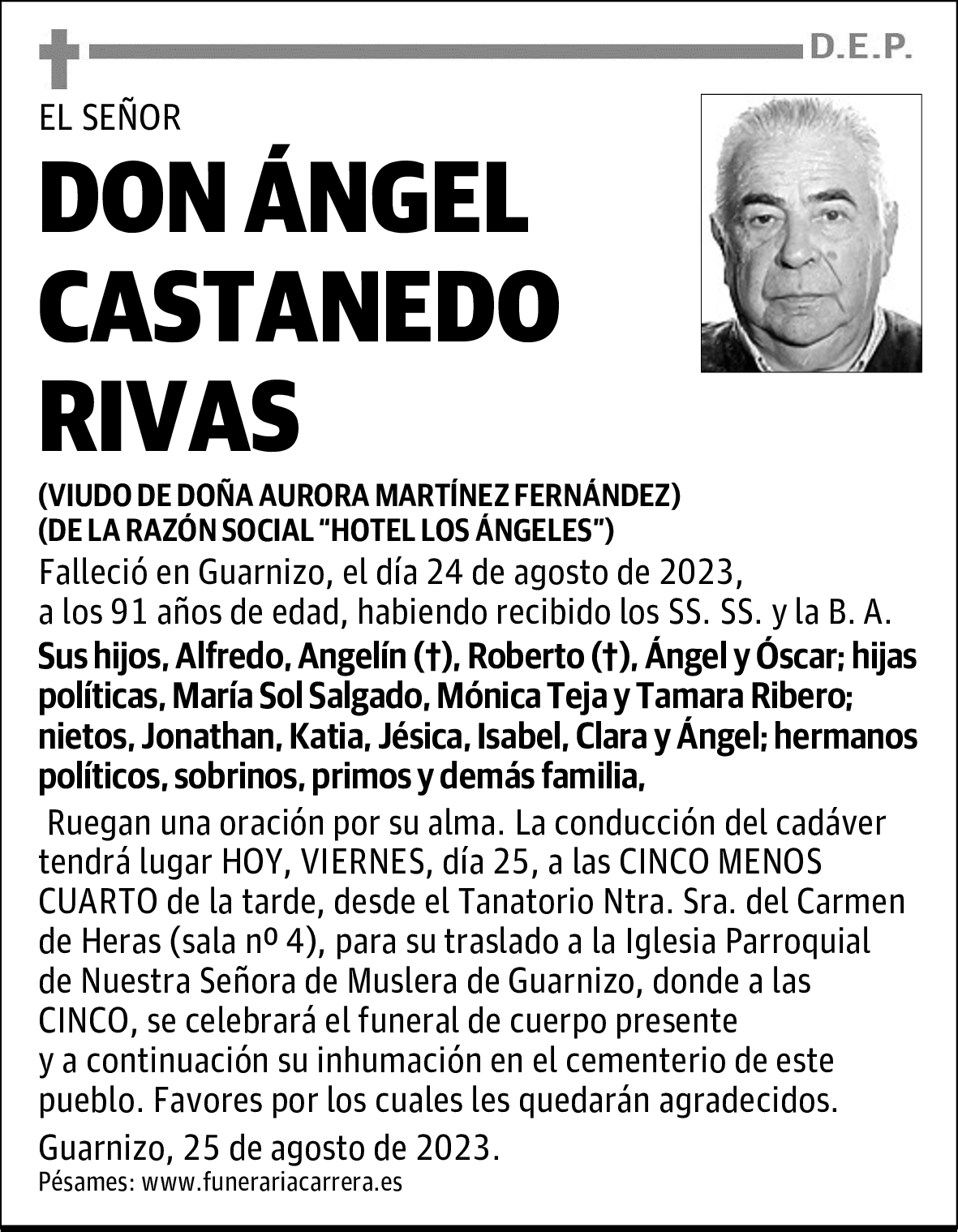 DON ÁNGEL CASTANEDO RIVAS