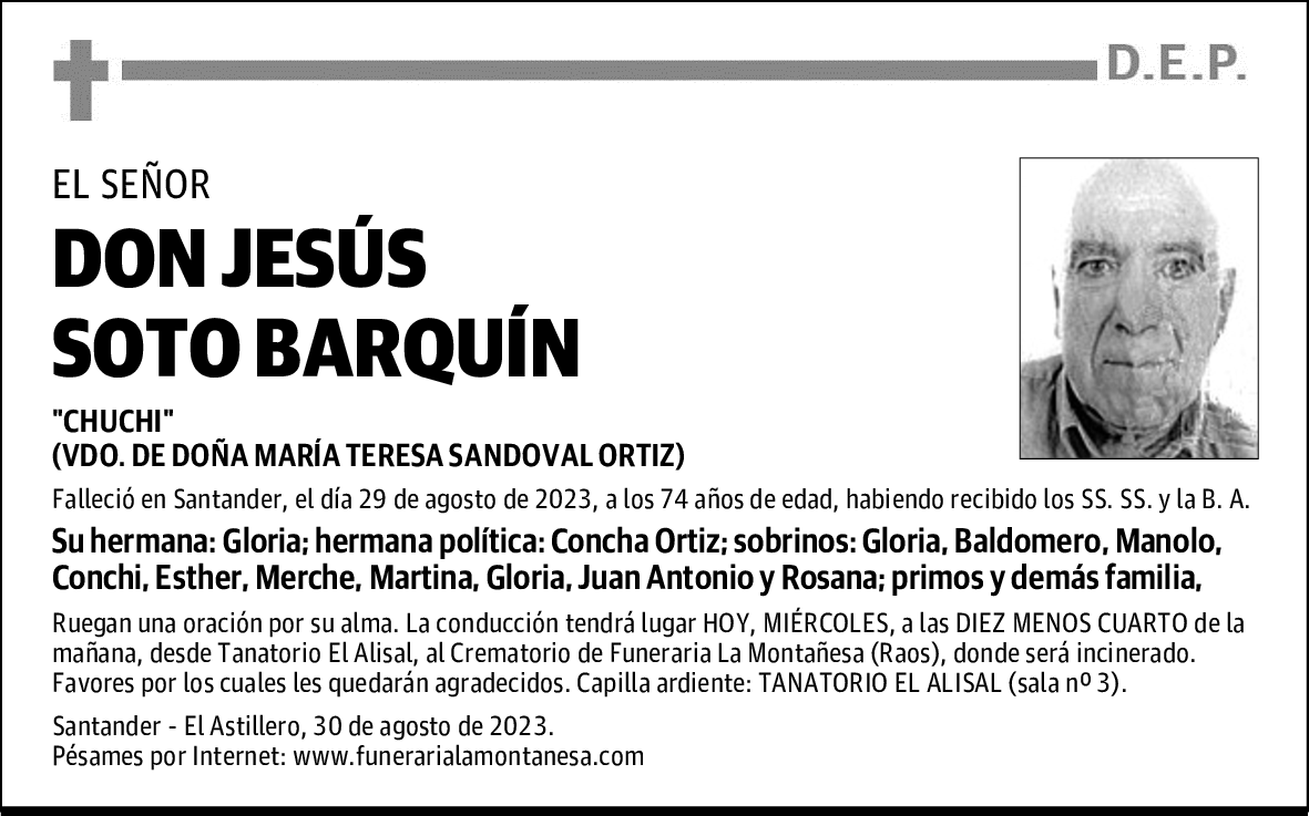 DON JESÚS SOTO BARQUÍN