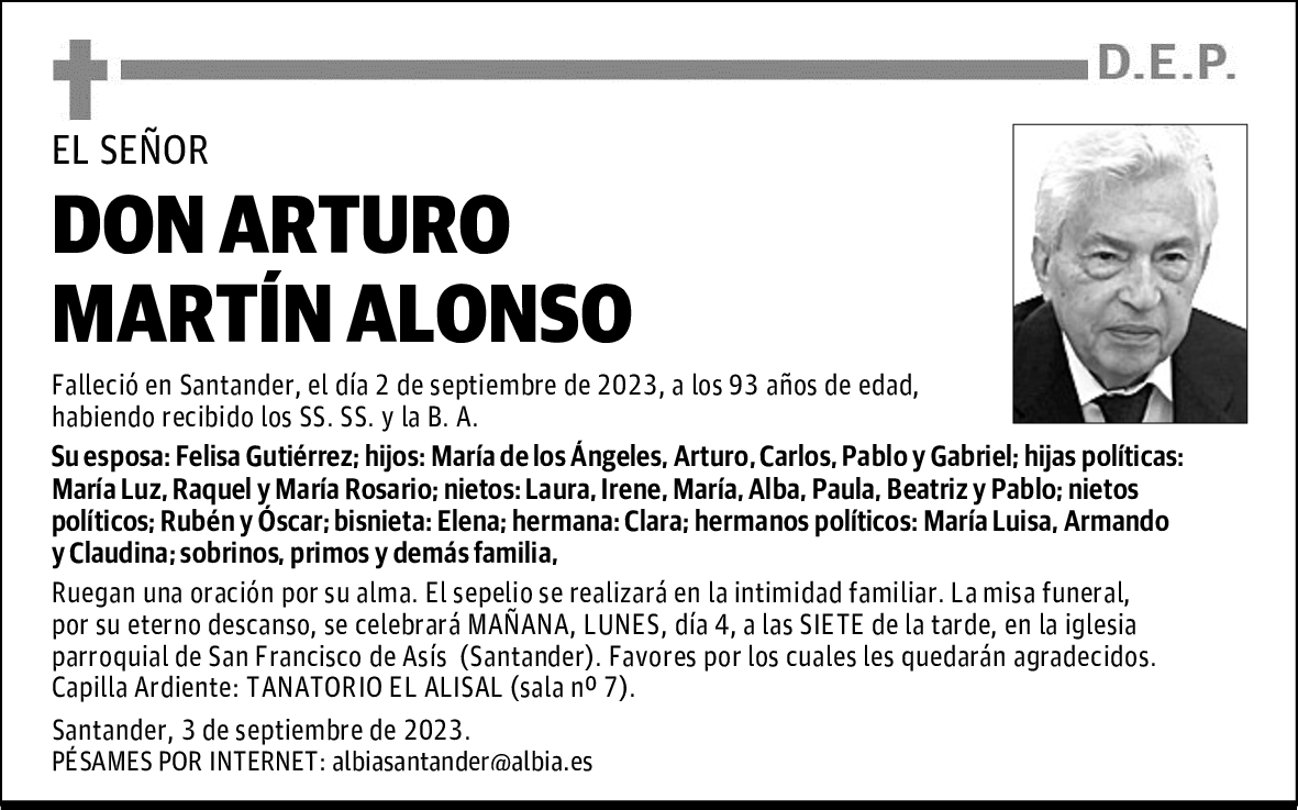 DON ARTURO MARTÍN ALONSO
