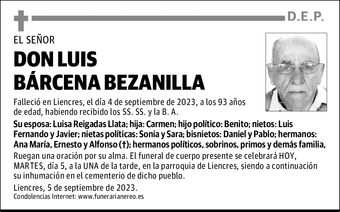DON LUIS BÁRCENA BEZANILLA