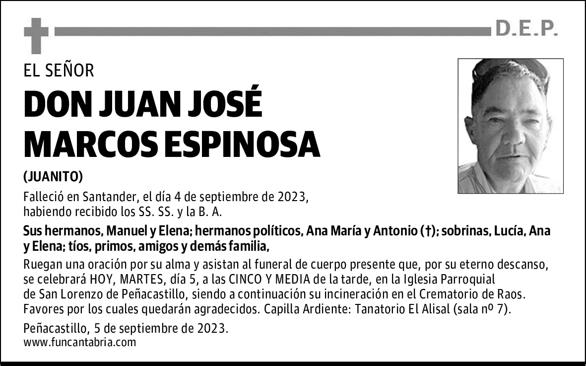 DON JUAN JOSÉ MARCOS ESPINOSA