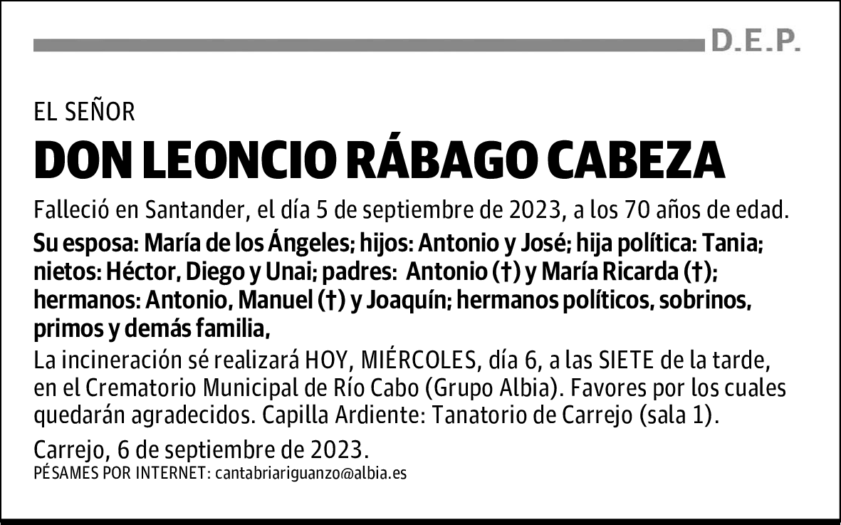 DON LEONCIO RÁBAGO CABEZA