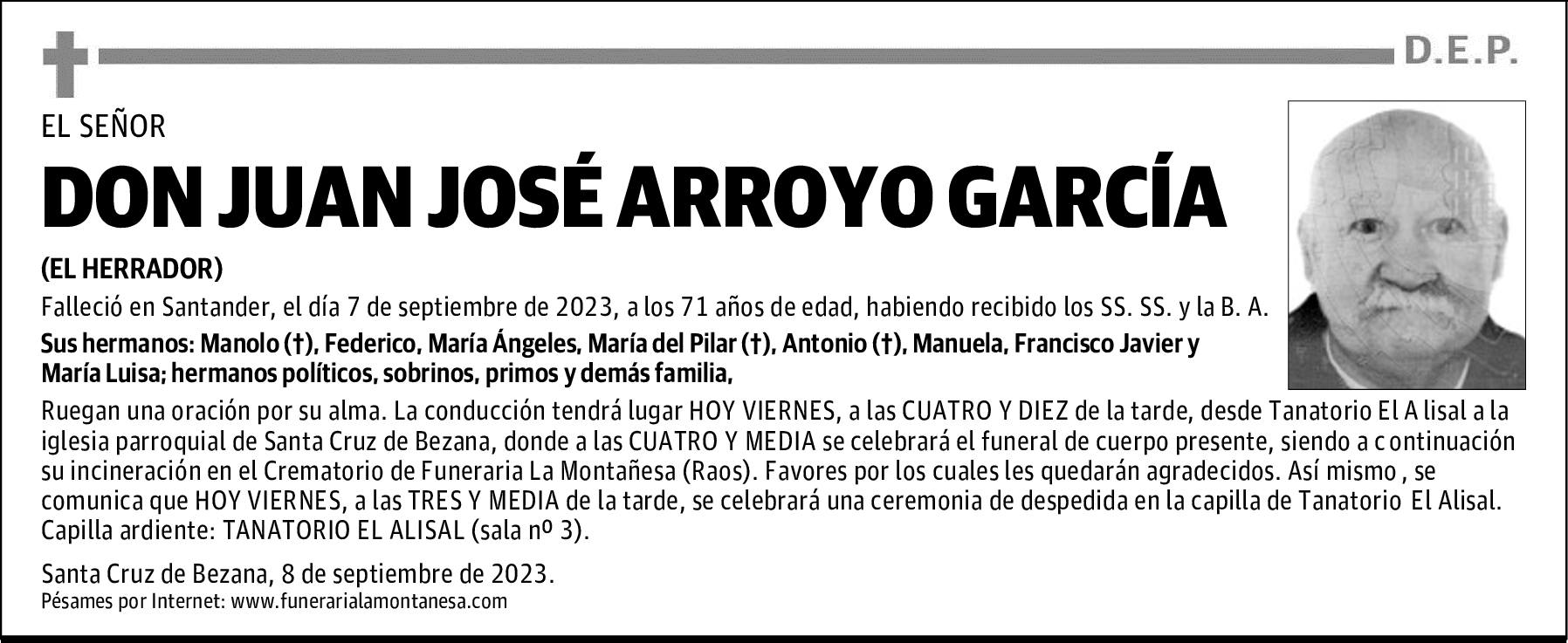 DON JUAN JOSÉ ARROYO GARCÍA