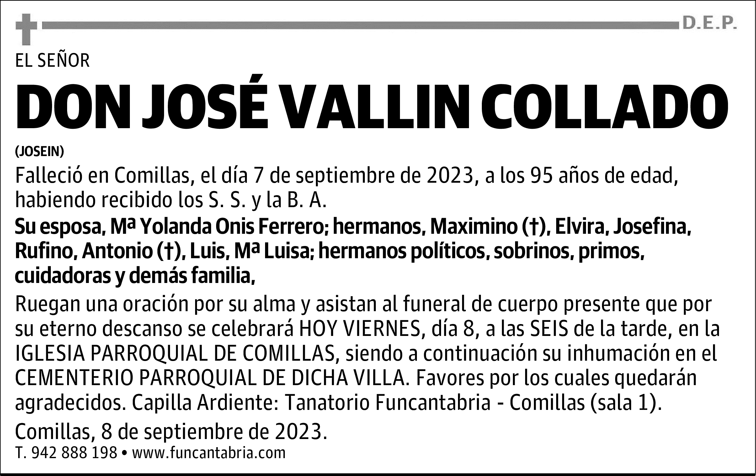 DON JOSÉ VALLIN COLLADO