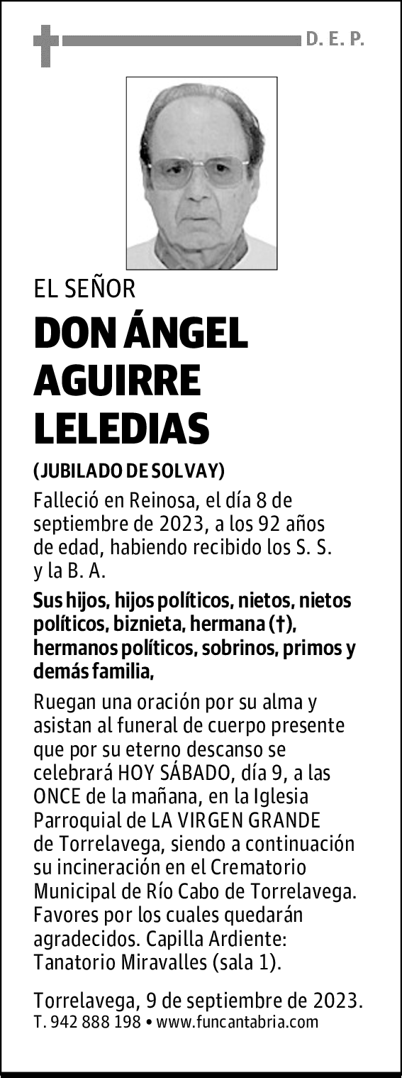 DON ÁNGEL AGUIRRE LELEDIAS