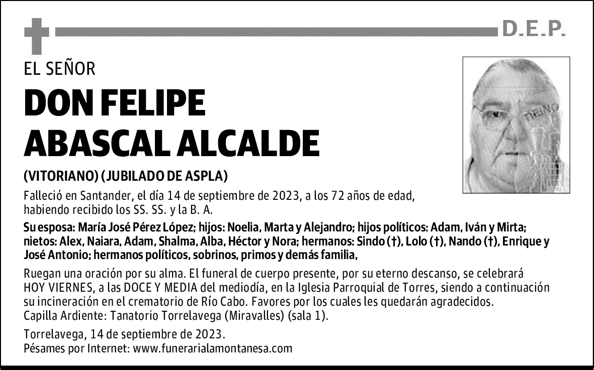 DON FELIPE ABASCAL ALCALDE