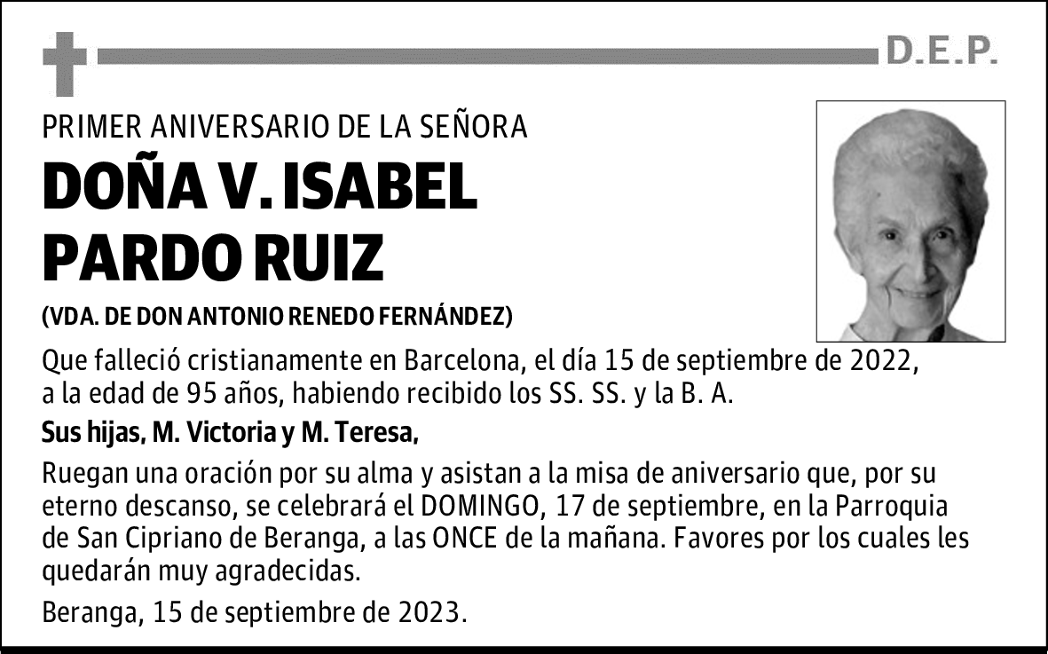 DOÑA V. ISABEL PARDO RUIZ