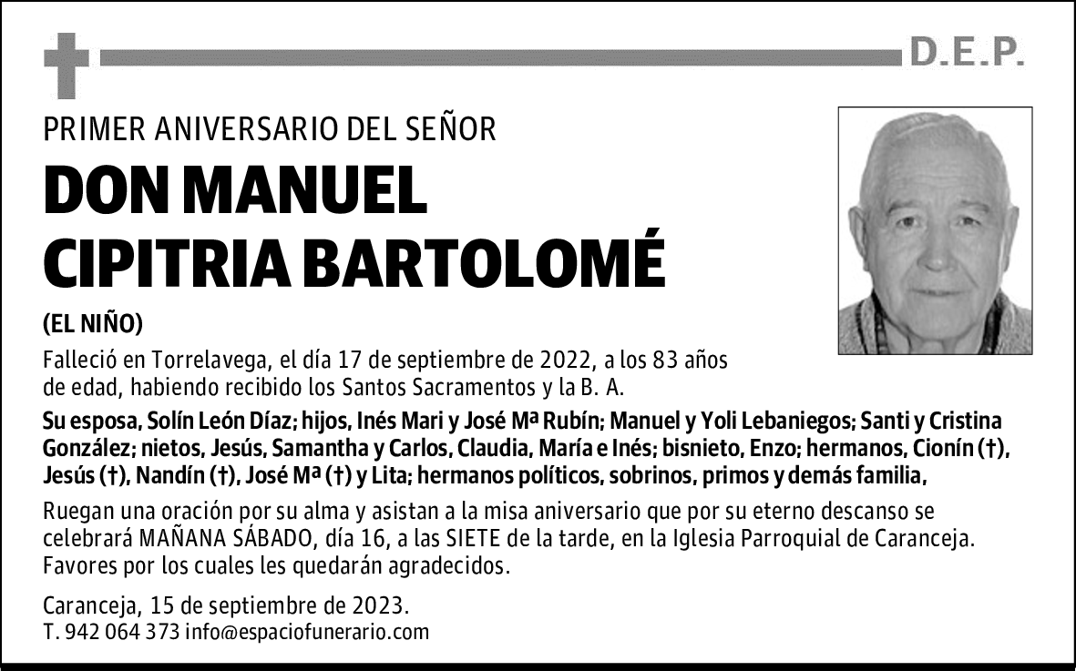 DON MANUEL CIPITRIA BARTOLOMÉ