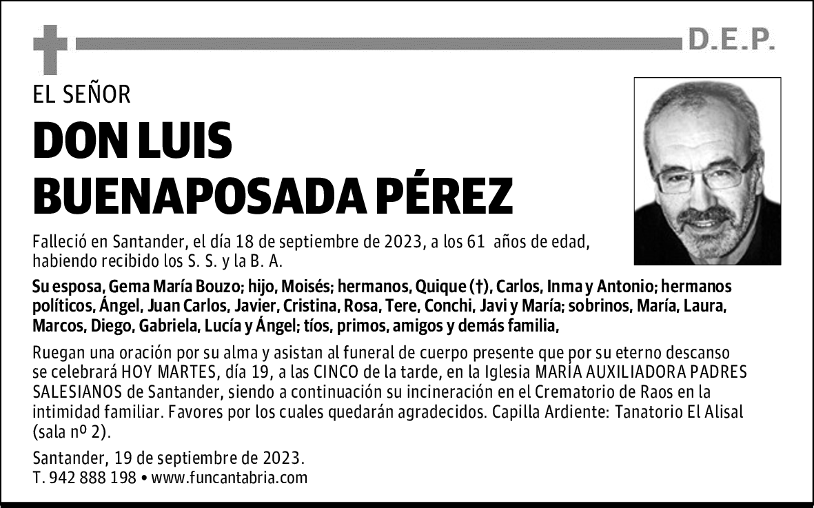 DON LUIS BUENAPOSADA PÉREZ