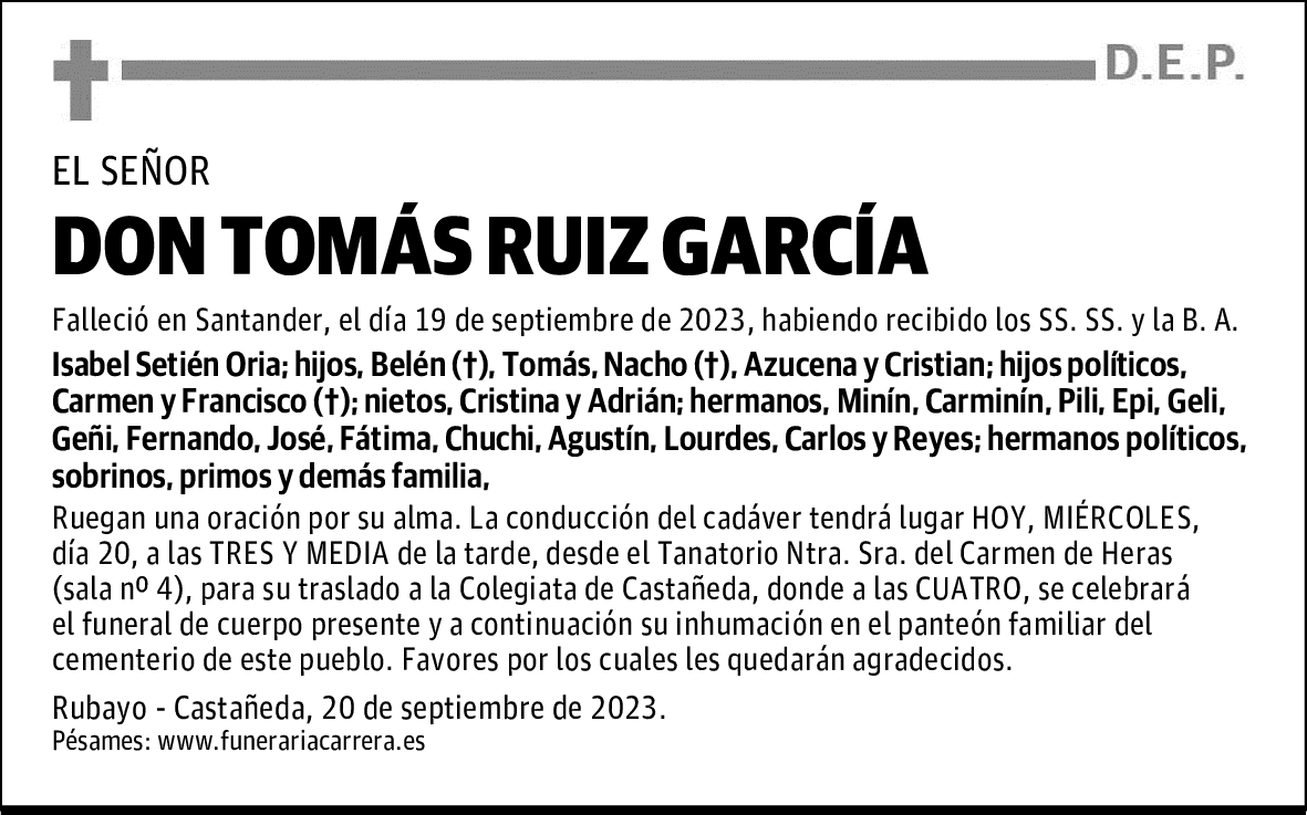 DON TOMÁS RUIZ GARCÍA