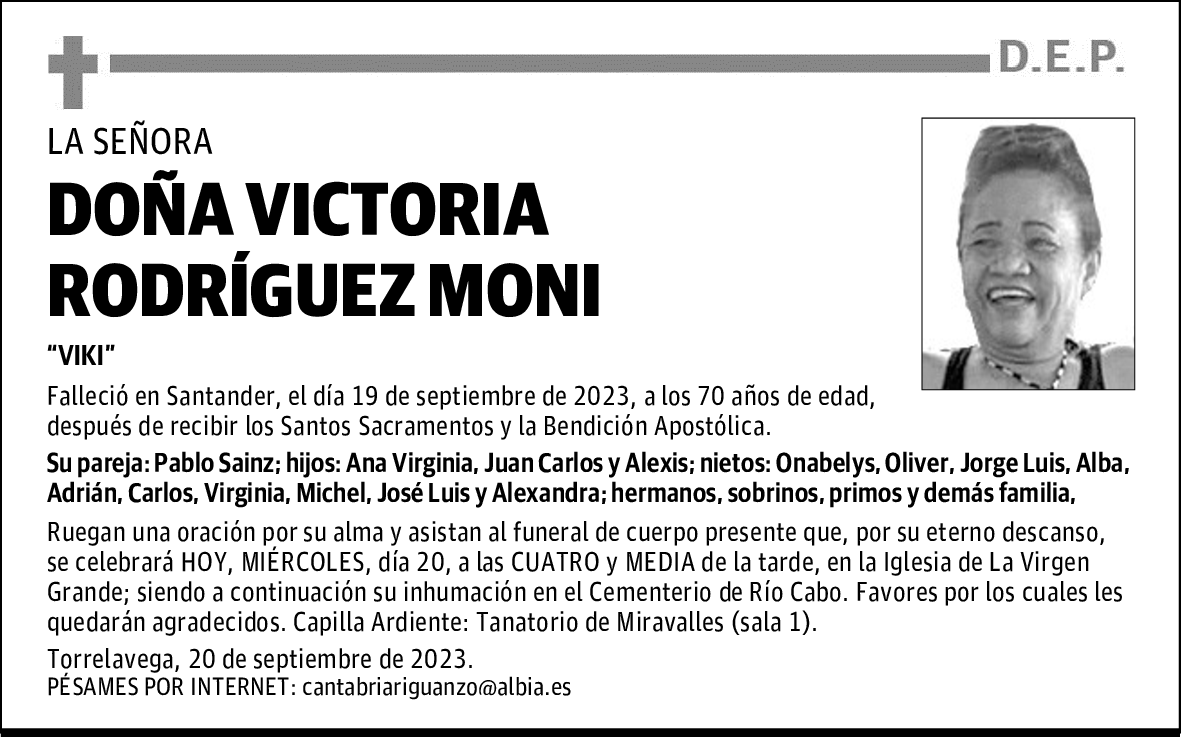DOÑA VICTORIA RODRÍGUEZ MONI