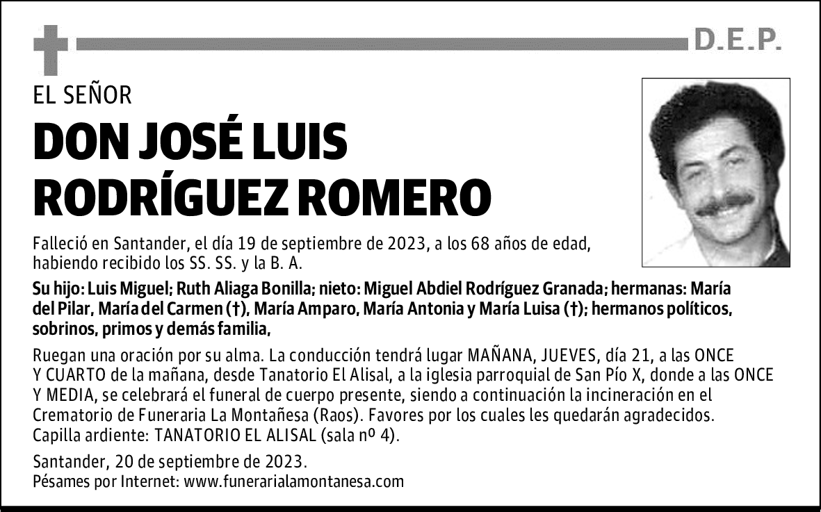 DON JOSÉ LUIS RODRÍGUEZ ROMERO