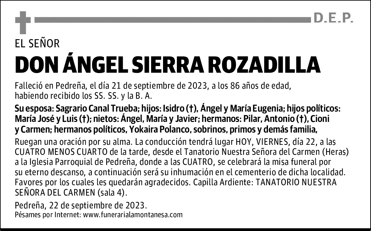 DON ÁNGEL SIERRA ROZADILLA