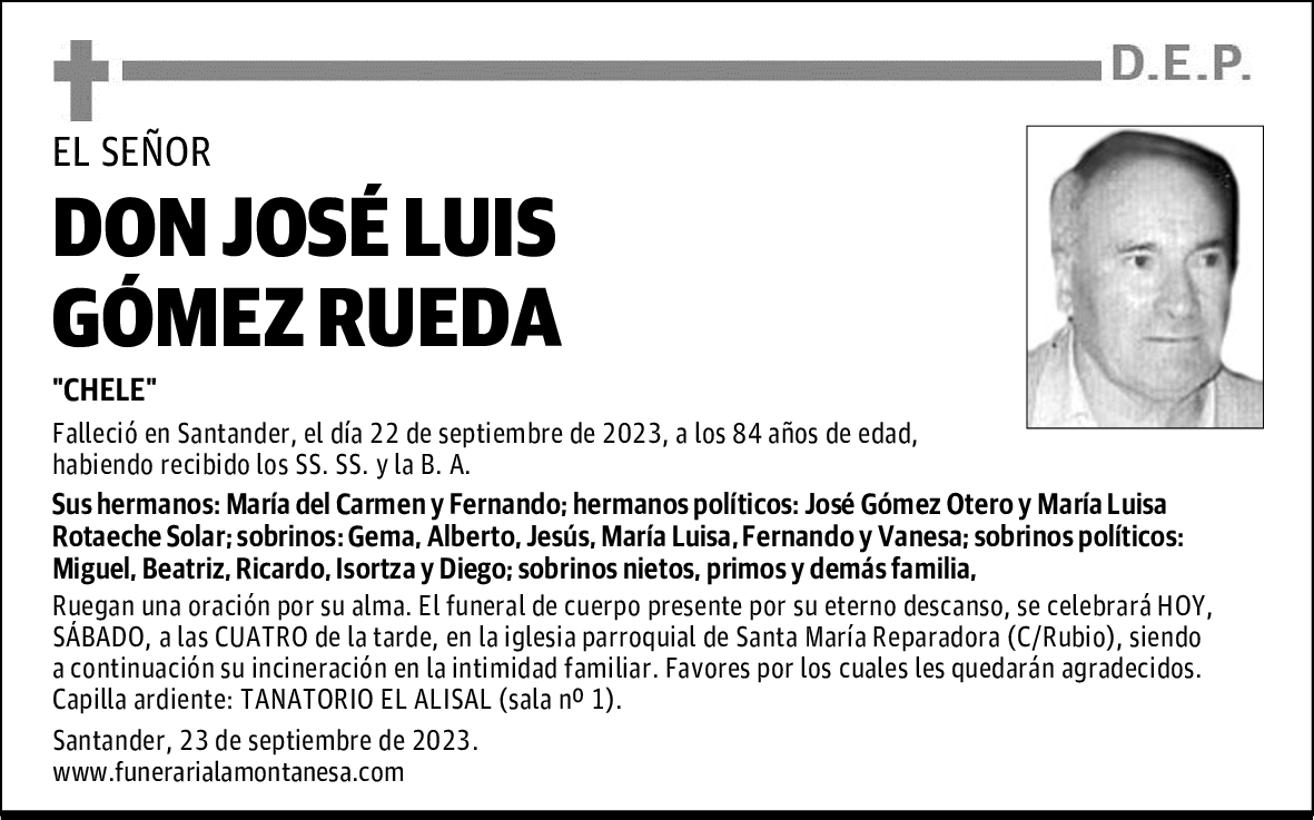 DON JOSÉ LUIS GÓMEZ RUEDA