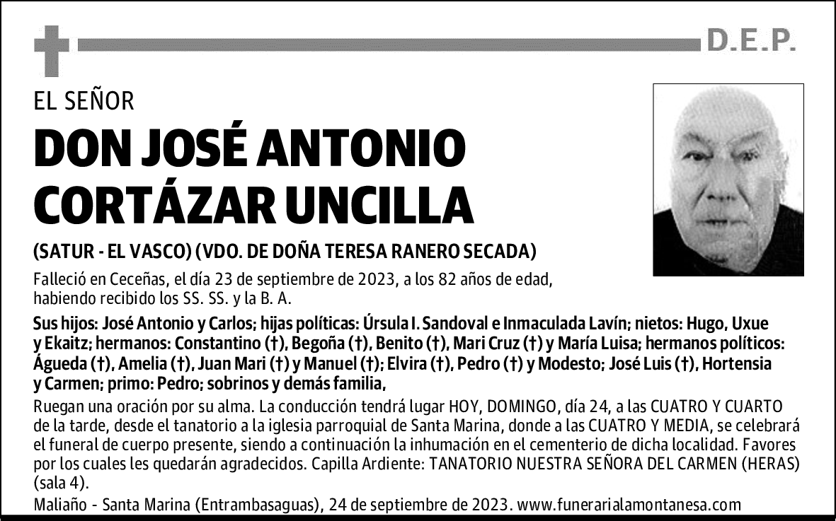 DON JOSÉ ANTONIO CORTÁZAR UNCILLA