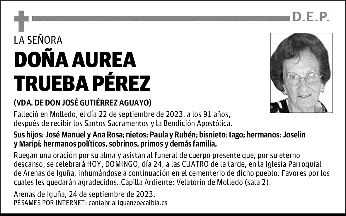 DOÑA AUREA TRUEBA PÉREZ