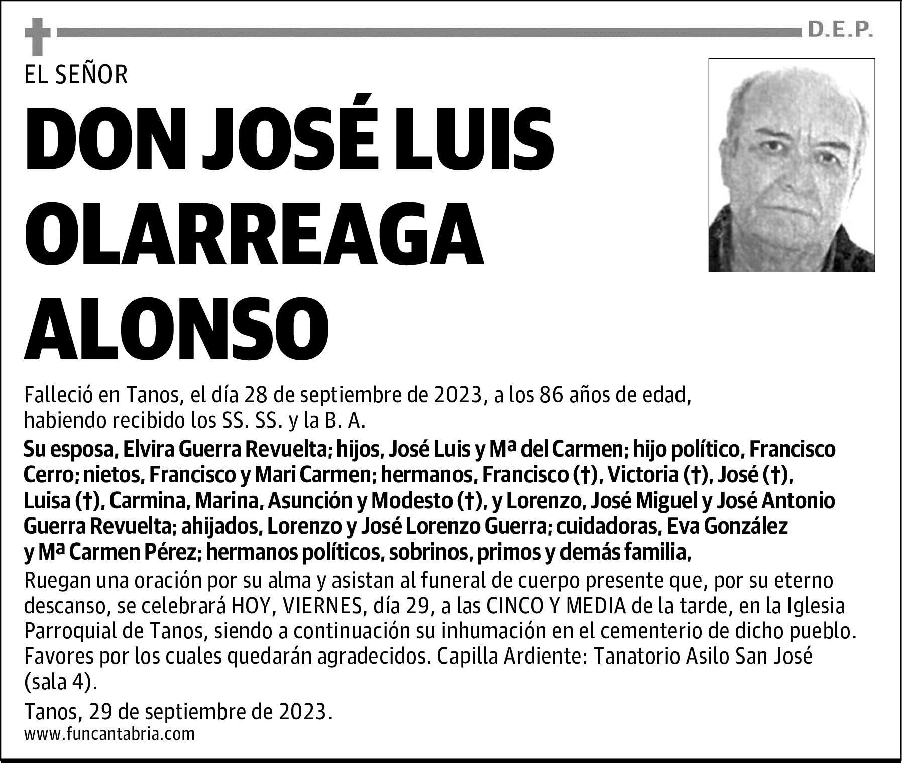 DON JOSÉ LUIS OLARREAGA ALONSO