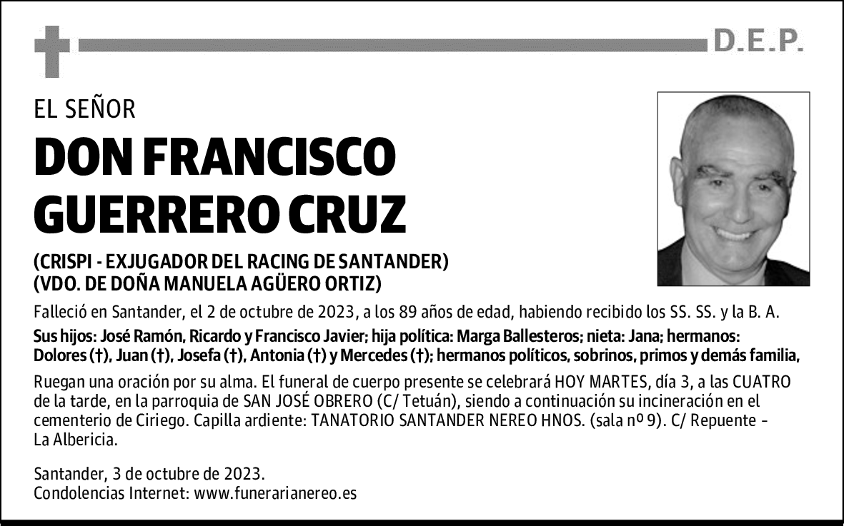 DON FRANCISCO GUERRERO CRUZ
