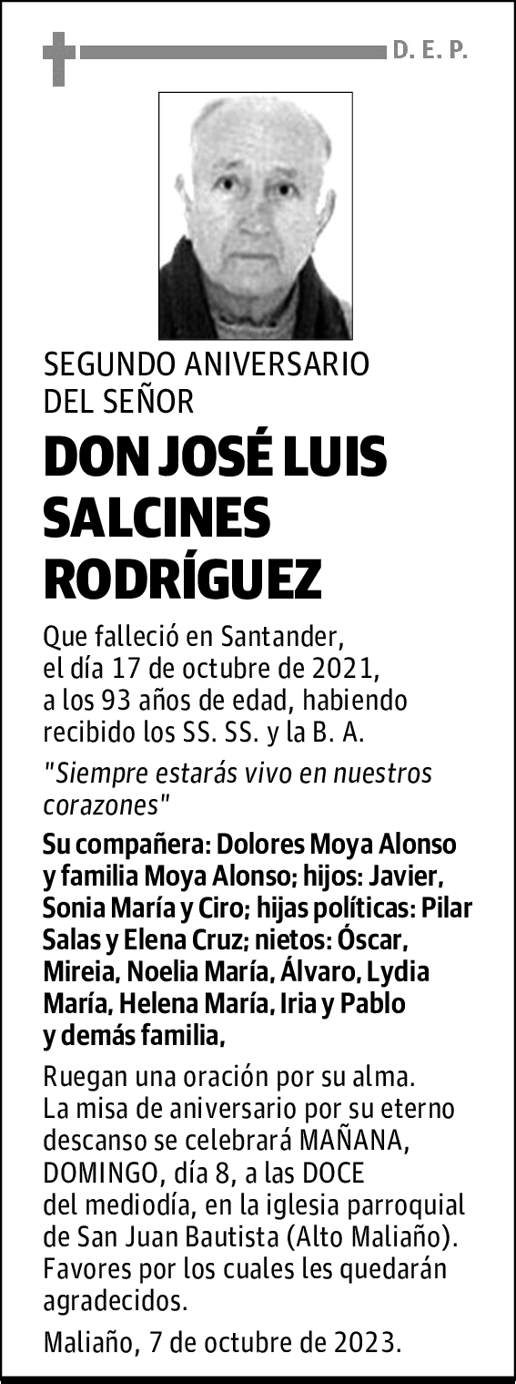 DON JOSÉ LUIS SALCINES RODRÍGUEZ