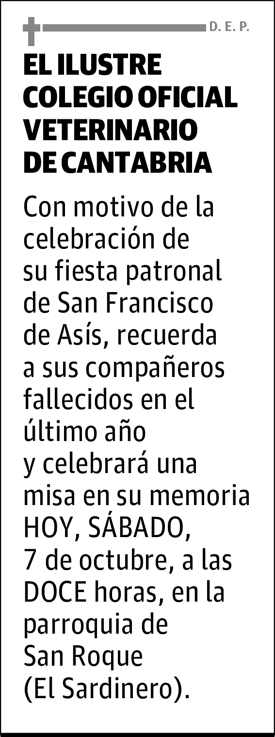 COLEGIO OFICIAL VETERINARIO DE CANTABRIA.