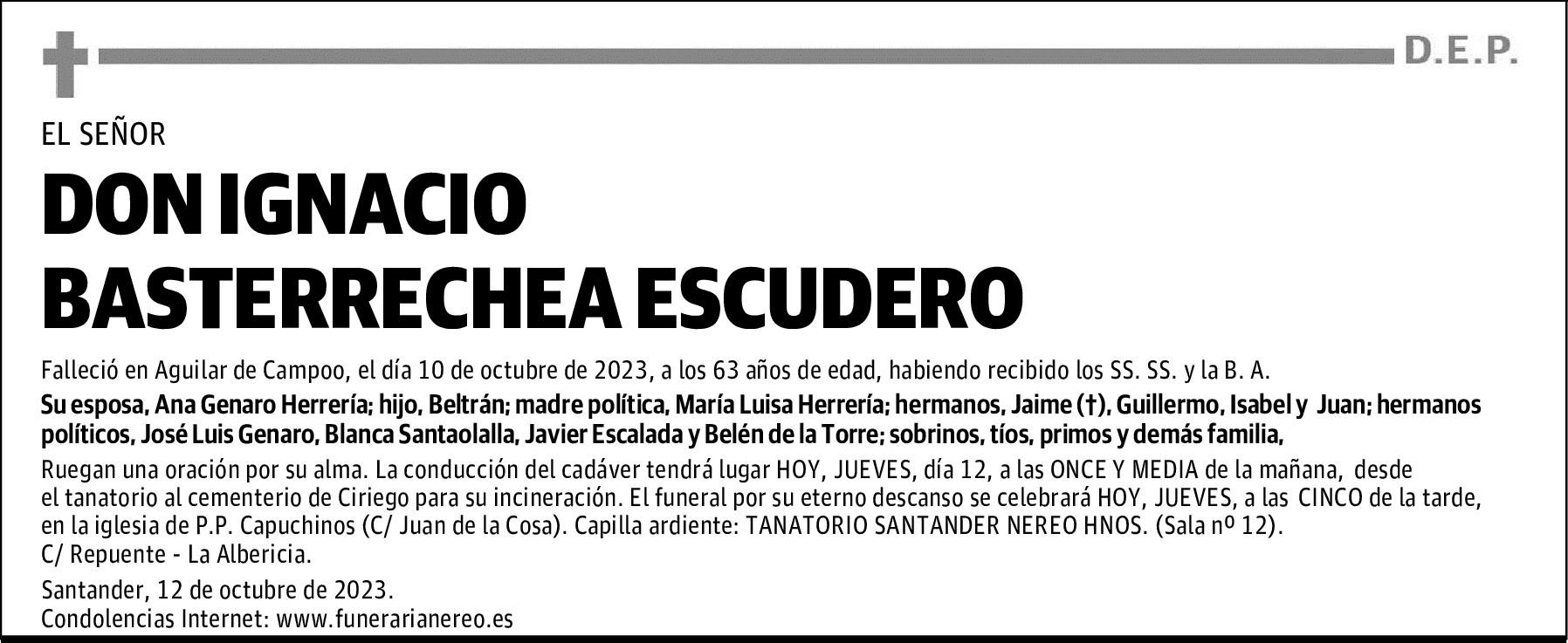 DON IGNACIO BASTERRECHEA ESCUDERO