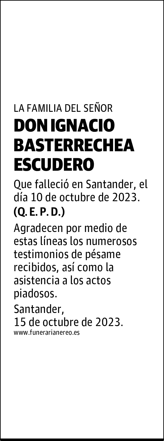 DON IGNACIO BASTERRECHEA ESCUDERO