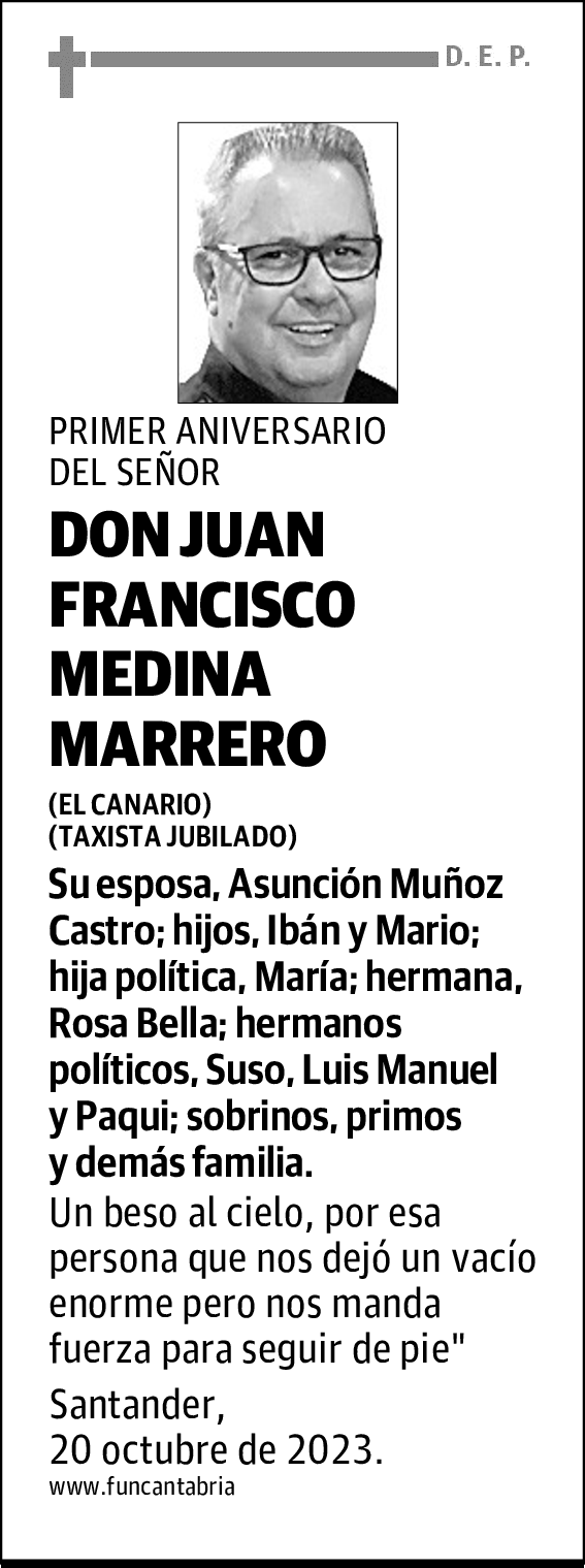 DON JUAN FRANCISCO MEDINA MARRERO