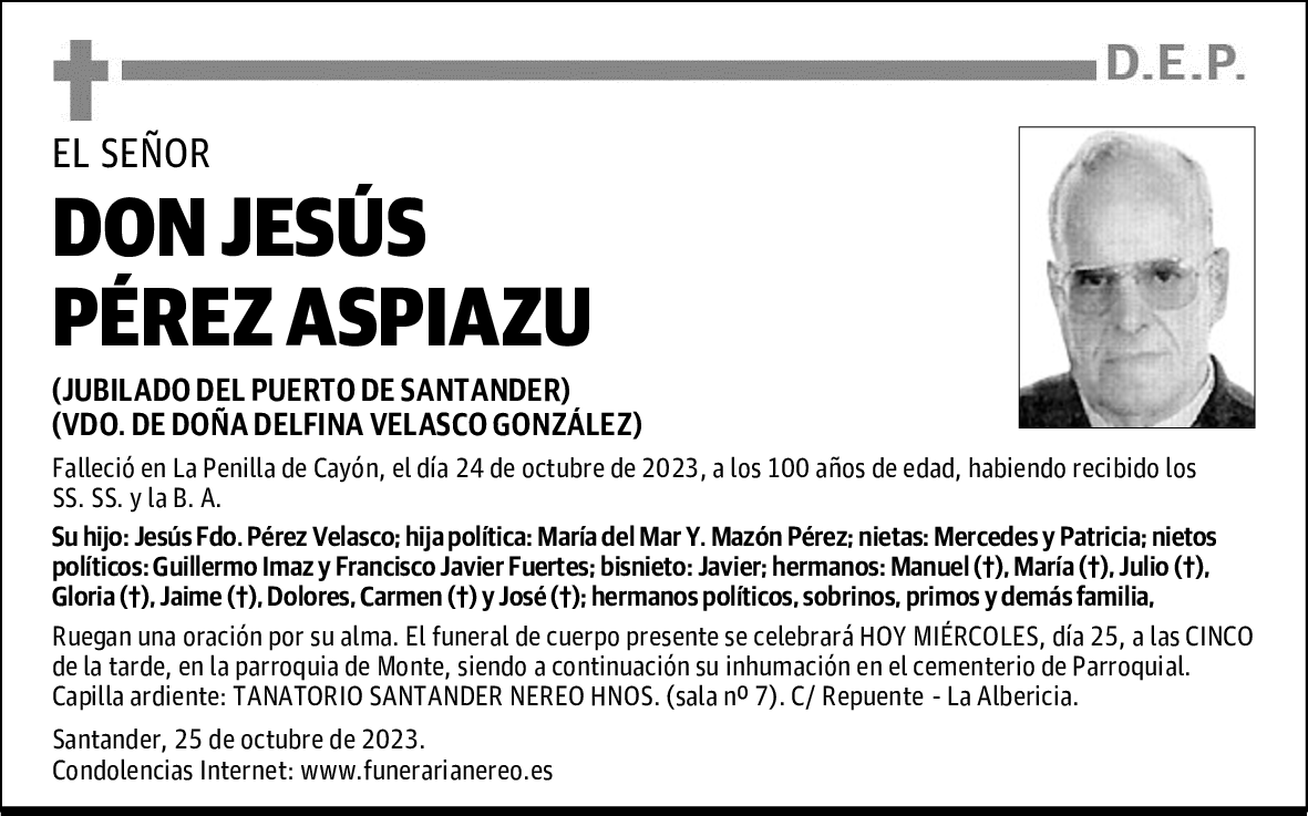 DON JESÚS PÉREZ ASPIAZU