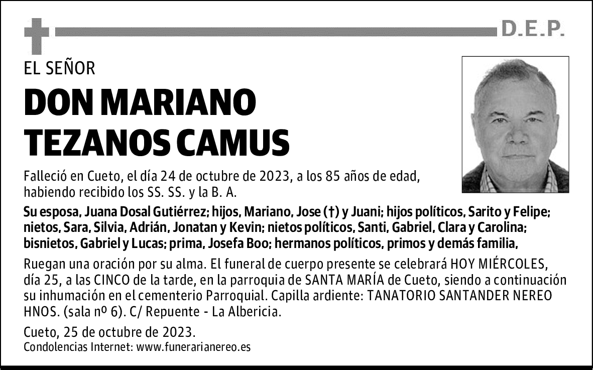 DON MARIANO TEZANOS CAMUS