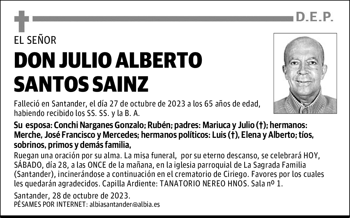 DON JULIO ALBERTO SANTOS SAINZ