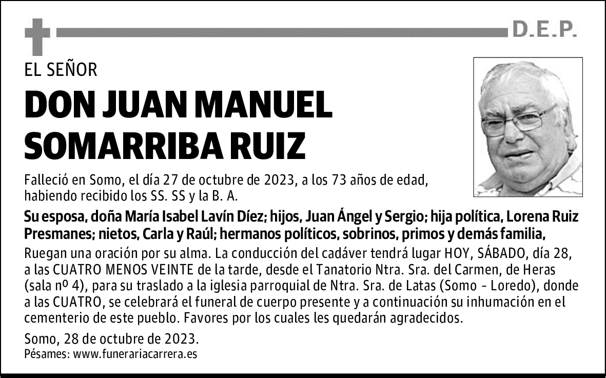 DON JUAN MANUEL SOMARRIBA RUIZ