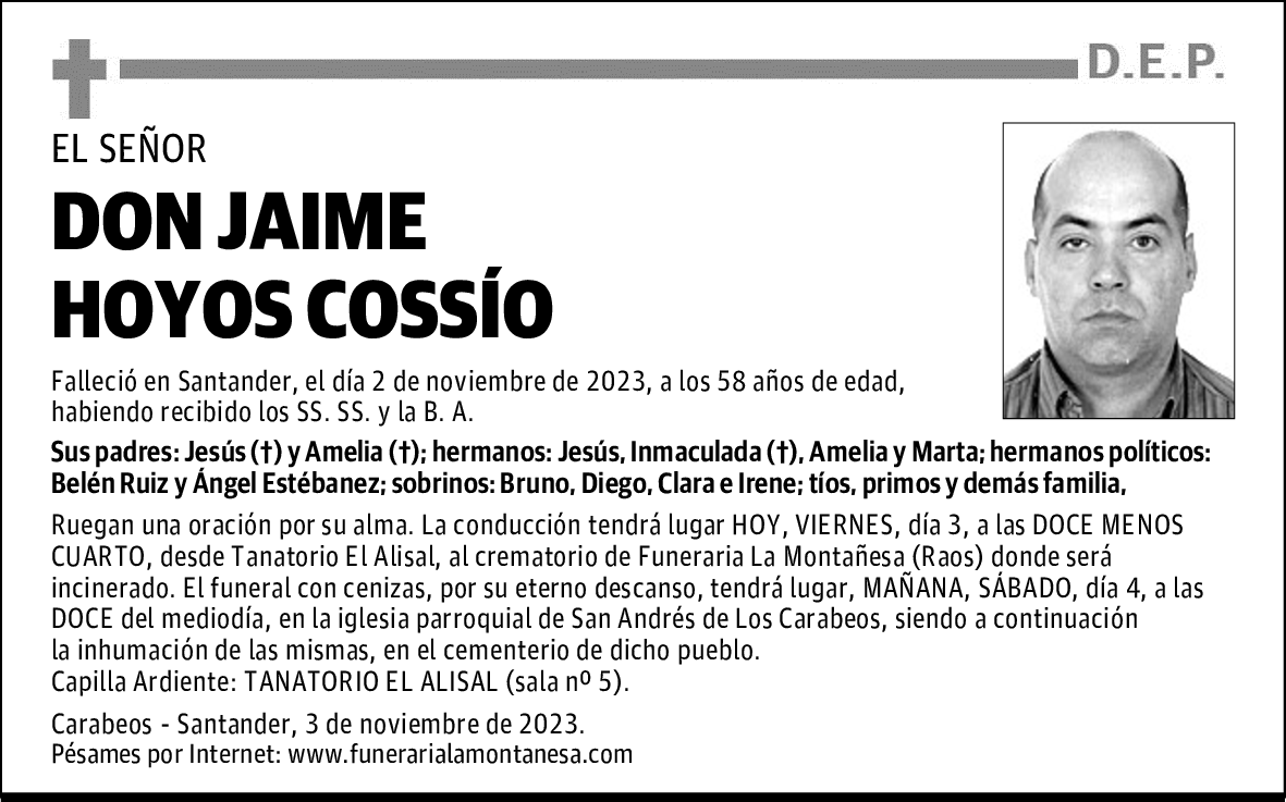 DON JAIME HOYOS COSSÍO