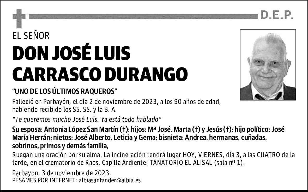JOSE LUIS CARRASCO DURANGO