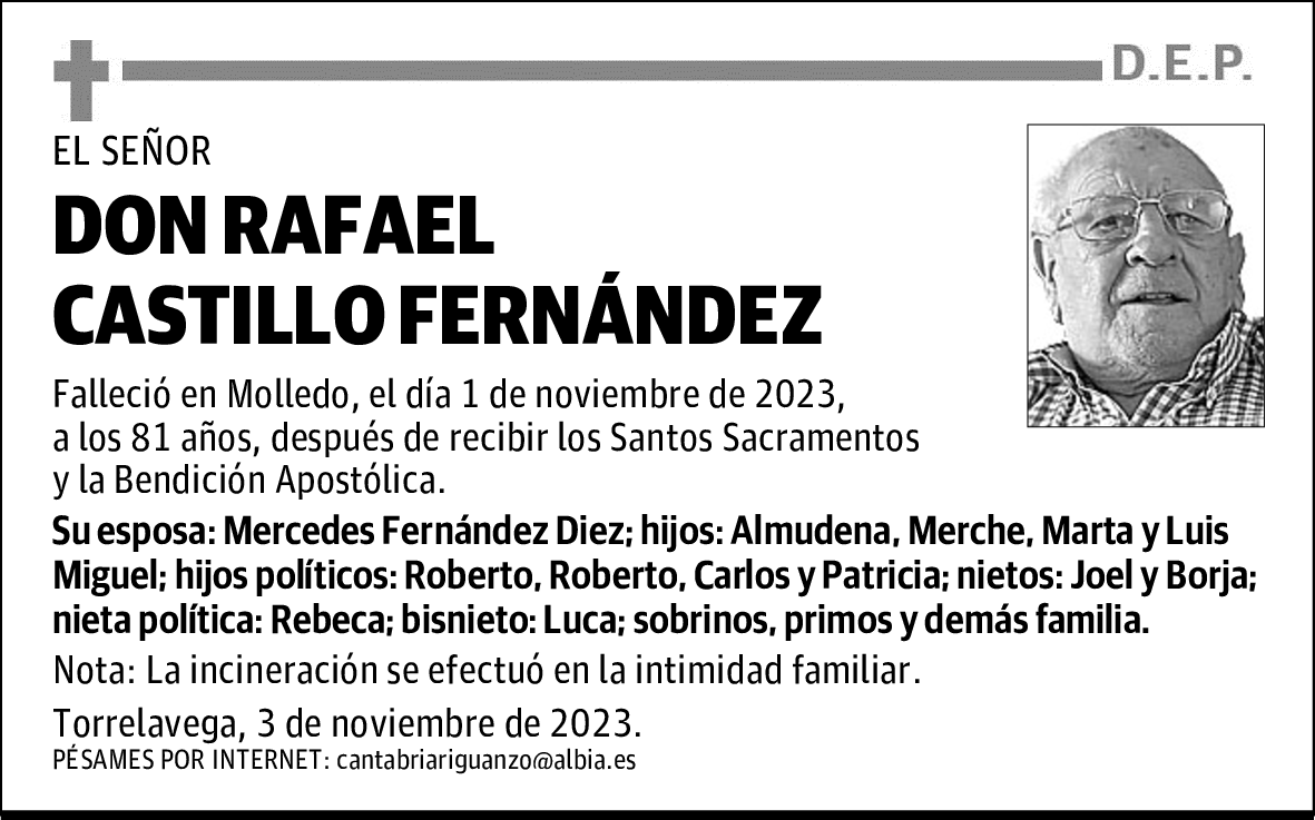 DON RAFAEL CASTILLO FERNÁNDEZ
