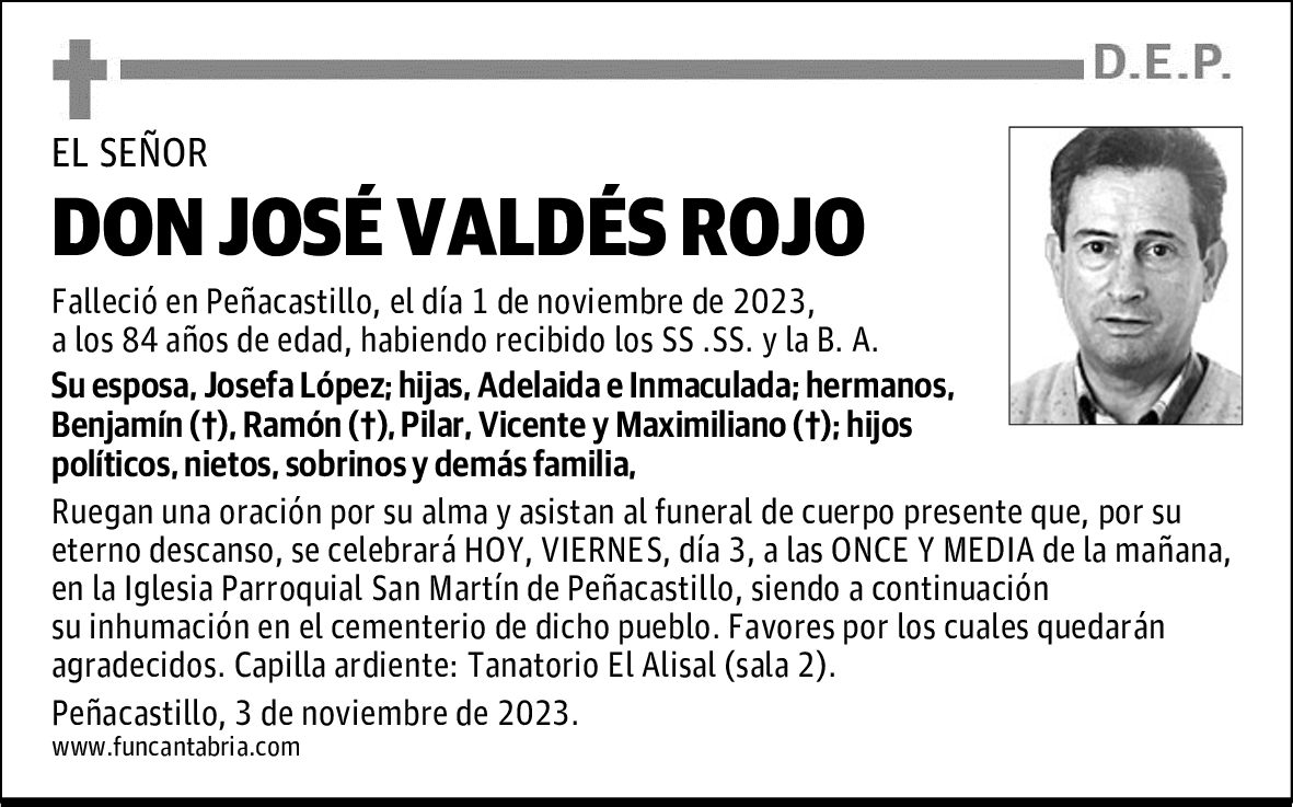 DON JOSÉ VALDÉS ROJO