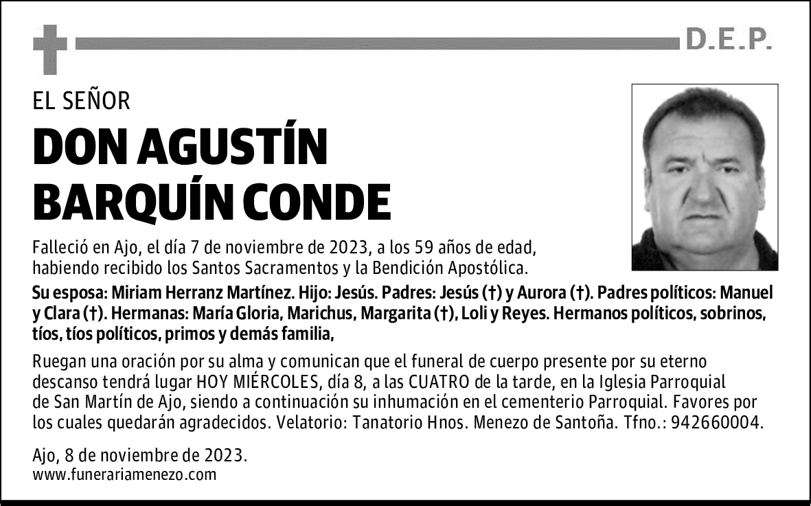 DON AGUSTÍN BARQUÍN CONDE