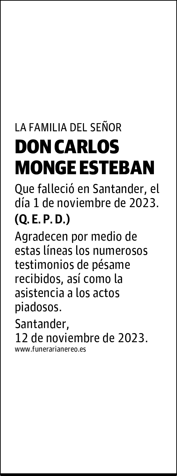 DON CARLOS MONGE ESTEBAN