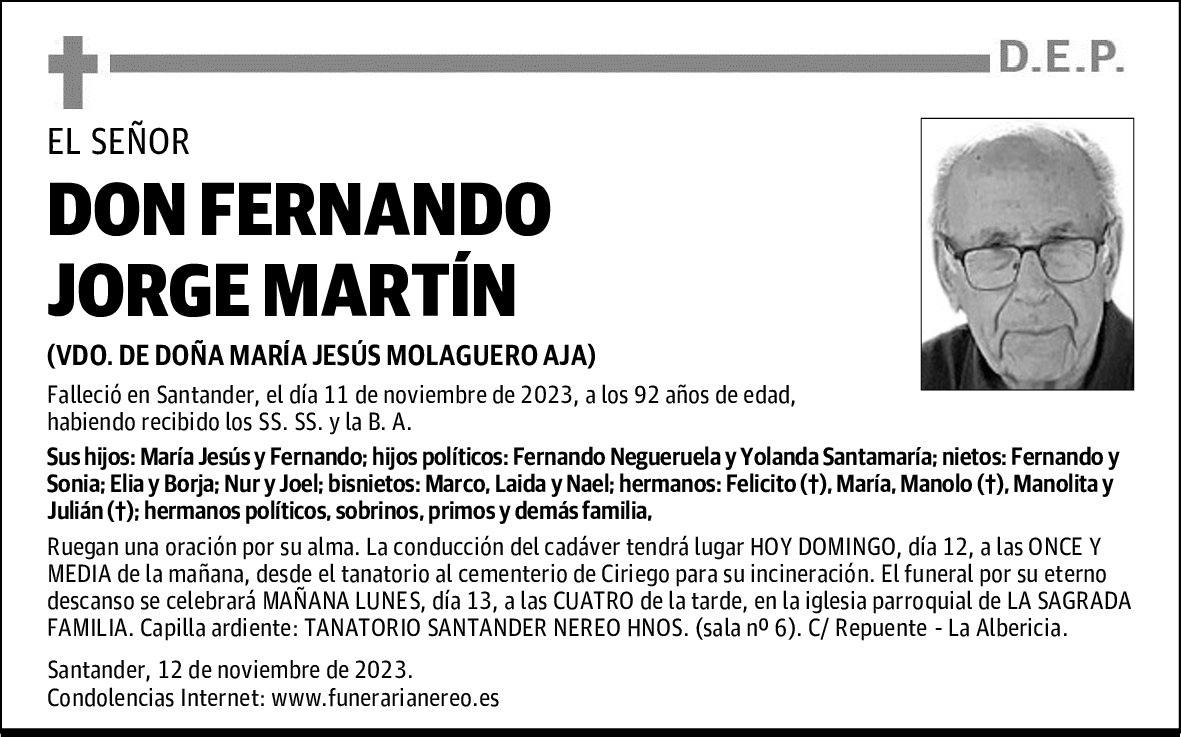 DON FERNANDO JORGE MARTÍN