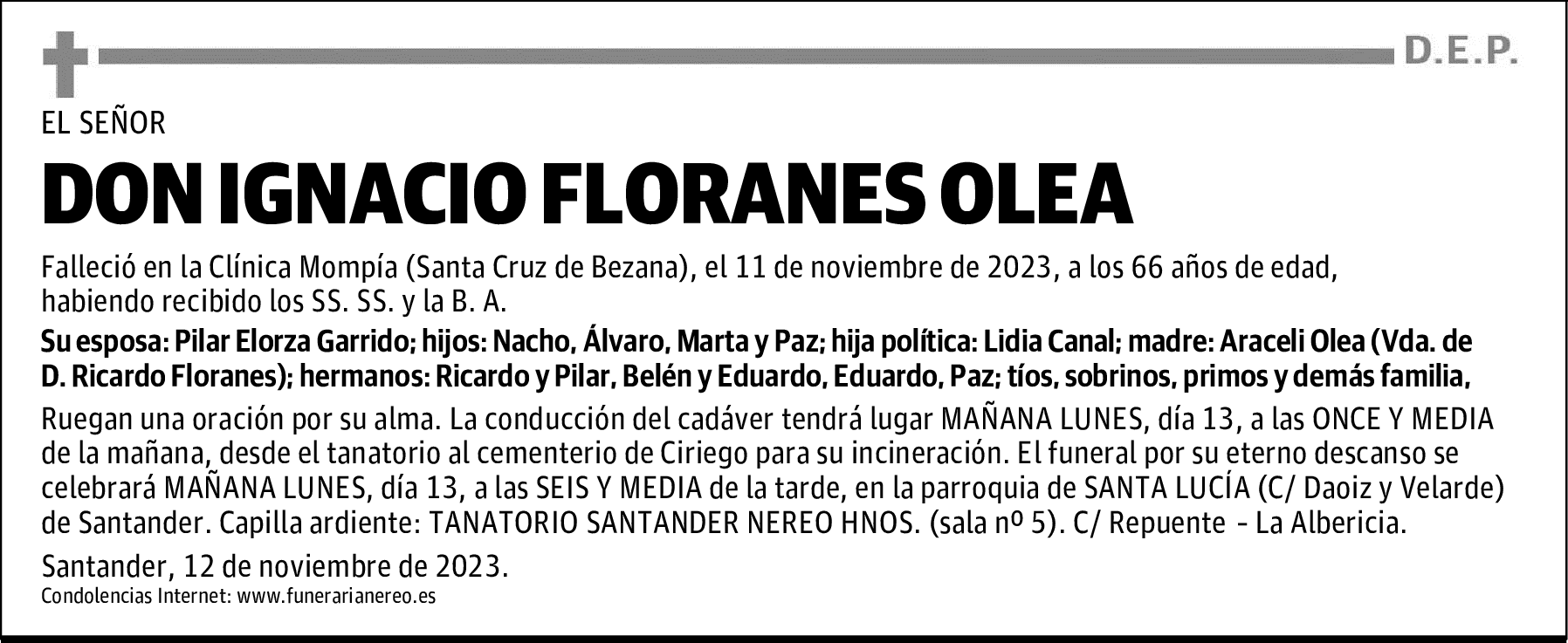 DON IGNACIO FLORANES OLEA