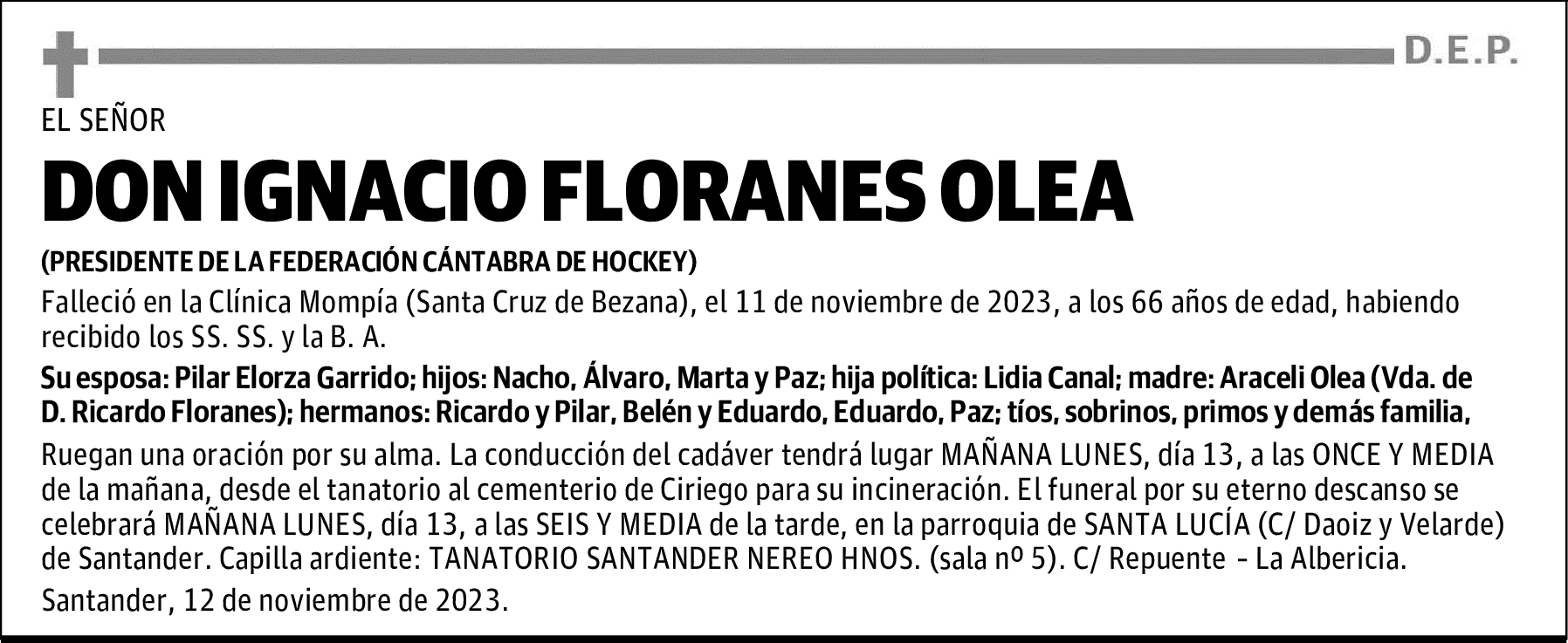 DON IGNACIO FLORANES OLEA
